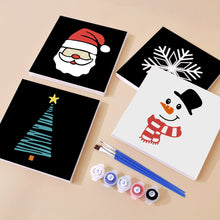 Cargar imagen en el visor de la galería, Mini Pintar por números 15x15cm (4 piezas) - Iconos Clásicos de Navidad 1