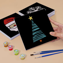 Cargar imagen en el visor de la galería, Mini Pintar por números 15x15cm (4 piezas) - Iconos Clásicos de Navidad 1