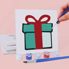 Cargar imagen en el visor de la galería, Mini Pintar por números 15x15cm (4 piezas) - Iconos Clásicos de Navidad 2