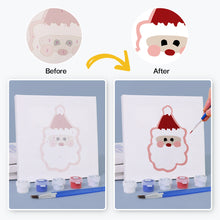 Cargar imagen en el visor de la galería, Mini Pintar por números 15x15cm (4 piezas) - Iconos Clásicos de Navidad 2