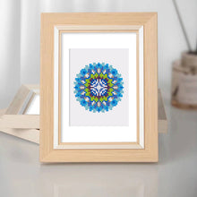 Cargar imagen en el visor de la galería, Mini Diamond Painting 15x20cm (4 piezas) - Mandalas de Cristal en Azul