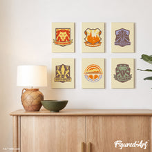 Cargar imagen en el visor de la galería, Mini Pintar por números 15x20cm (6 piezas) - Las casas de Harry Potter