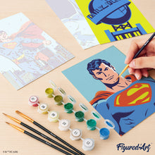 Cargar imagen en el visor de la galería, Mini Serie Pintar por números 15x20cm (6 piezas) - Batman y Superman