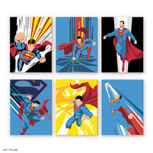 Cargar imagen en el visor de la galería, Mini Serie Pintar por números 15x20cm (6 piezas) - Los poderes de Superman Figured'Art
