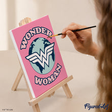 Cargar imagen en el visor de la galería, Mini Serie Pintar por números 15x20cm (6 piezas) - La Intrépida Wonder Woman