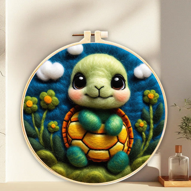 Kit de needle felting - Tortuga Pequeña