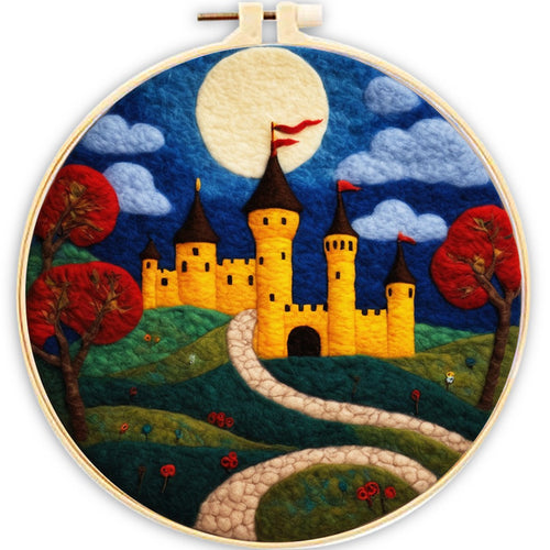 Kit de needle felting - Fortaleza en la Noche