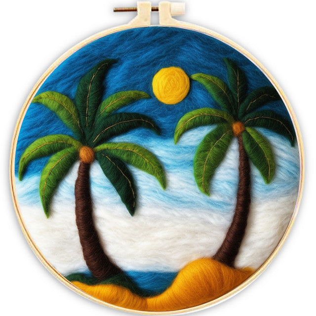 Kit de needle felting - Escena Tropical