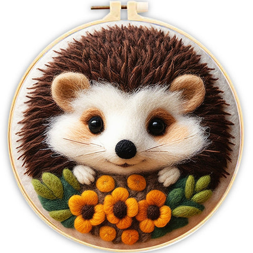 Kit de needle felting - Puercoespín con Girasoles
