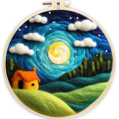 Kit de needle felting - Campo en la Tarde