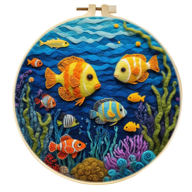 Kit de needle felting - Peces en el Mar