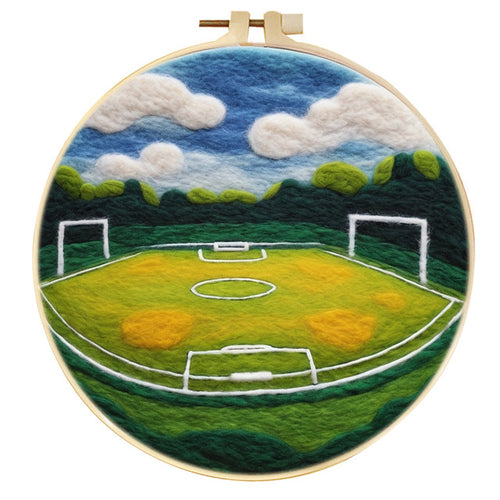 Kit de needle felting - Campo de fútbol