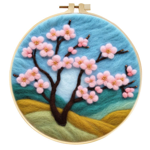 Kit de needle felting - Árbol de cerezo