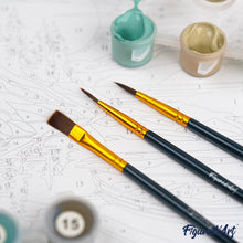 Cargar imagen en el visor de la galería, Mini Pintura por Números 20x20cm con bastidor - Gatito de Papá Noel