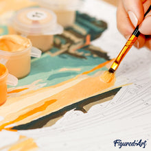 Cargar imagen en el visor de la galería, Mini Pintura por Números 20x20cm con bastidor Póster de Viaje París