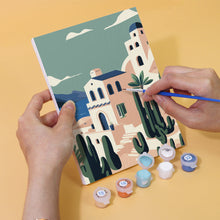 Cargar imagen en el visor de la galería, Mini Pintar por números 15x20cm (6 piezas) - Sueños Mediterráneos