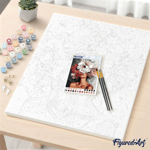 Kit Pintar Por Números Figured'Art – Zodíaco, 40x50 Cm, Incluye Lienzo, Pinturas Y Pinceles, Sin Bastidor, Para Adultos Y Principiantes