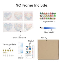 Cargar imagen en el visor de la galería, Mini Pintar por números 15x15cm (6 piezas) - Escenas de Playa Románticas