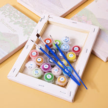 Cargar imagen en el visor de la galería, Mini Pintar por números 15x20cm (4 piezas) - Kit Artístico Primavera Verano Otoño Invierno