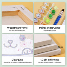 Cargar imagen en el visor de la galería, Mini Pintar por números 15x15cm (6 piezas) - Gatos de Navidad en Tazas