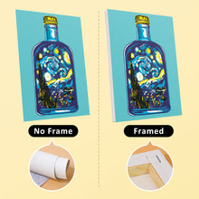 Cargar imagen en el visor de la galería, Mini Pintar por números 15x20cm (6 piezas) - Serie Botellas de Vidrio Mágicas