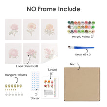 Cargar imagen en el visor de la galería, Mini Pintar por números 15x20cm (6 piezas) - Jardín Botánico Primaveral