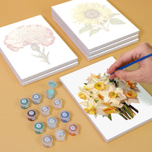 Cargar imagen en el visor de la galería, Mini Pintar por números 15x20cm (6 piezas) - Viaje Floral