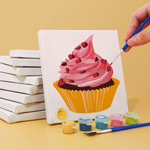 Cargar imagen en el visor de la galería, Mini Pintar por números 15x15cm (6 piezas) - Serie Postres Dulces 1