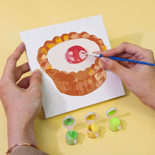 Cargar imagen en el visor de la galería, Mini Pintar por números 15x15cm (6 piezas) - Serie Postres Dulces 1