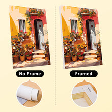 Cargar imagen en el visor de la galería, Mini Pintar por números 15x20cm (6 piezas) - Arquitectura Europea y Flores