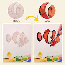 Cargar imagen en el visor de la galería, Mini Pintar por números 15x15cm (6 piezas) - Serie Criaturas del Océano