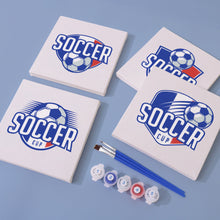 Cargar imagen en el visor de la galería, Mini Pintar por números 15x15cm (4 piezas) - Copa de Fútbol