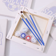 Cargar imagen en el visor de la galería, Mini Pintar por números 15x15cm (4 piezas) - Copa de Fútbol