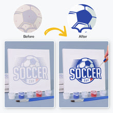 Cargar imagen en el visor de la galería, Mini Pintar por números 15x15cm (4 piezas) - Copa de Fútbol