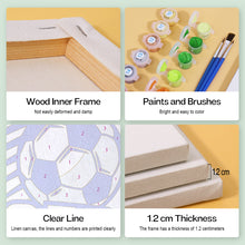 Cargar imagen en el visor de la galería, Mini Pintar por números 15x15cm (4 piezas) - Copa de Fútbol