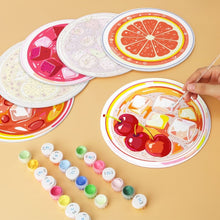 Cargar imagen en el visor de la galería, Mini Serie Pintar por Números - discos de Ø20cm (6 piezas) - Un sabor de verano