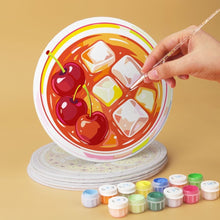 Cargar imagen en el visor de la galería, Mini Serie Pintar por Números - discos de Ø20cm (6 piezas) - Un sabor de verano