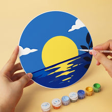 Cargar imagen en el visor de la galería, Mini Serie Pintar por Números - discos de Ø20cm (6 piezas) - Sueños a la luz de la luna
