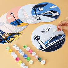 Cargar imagen en el visor de la galería, Mini Serie Pintar por Números - discos de Ø20cm (6 piezas) - Lugares para explorar