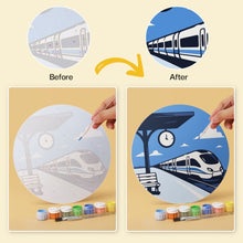 Cargar imagen en el visor de la galería, Mini Serie Pintar por Números - discos de Ø20cm (6 piezas) - Lugares para explorar
