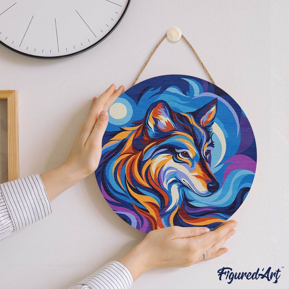 Pintura por Números Adultos Lobo Animal, DIY Pintar por Numeros Niños Principiantes con Pinceles y Pigmento Pintura por Números Adultos Lobo Animal, DIY Pintar por Numeros Niños Principiantes con Pinceles y Pigmento