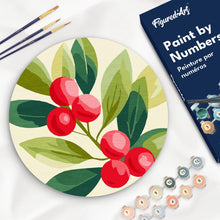Cargar imagen en el visor de la galería, Pintar por Números en Disco de Madera - Arándanos rojos