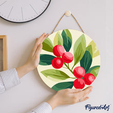 Cargar imagen en el visor de la galería, Pintar por Números en Disco de Madera - Arándanos rojos