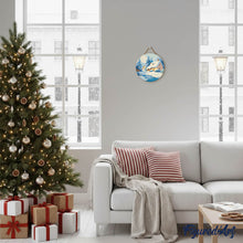 Cargar imagen en el visor de la galería, Pintar por Números en Disco de Madera - Cabaña de invierno