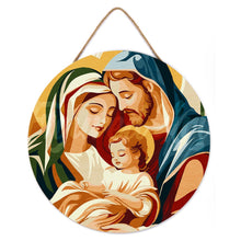 Cargar imagen en el visor de la galería, Pintar por Números en Disco de Madera - Sagrada Familia