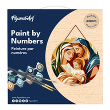 Cargar imagen en el visor de la galería, Pintar por Números en Disco de Madera - Sagrada Familia