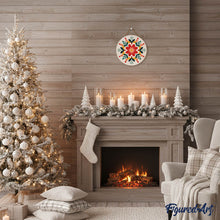 Cargar imagen en el visor de la galería, Pintar por Números en Disco de Madera - Mandala de invierno