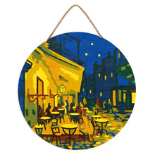 Cargar imagen en el visor de la galería, Pintar por Números en Disco de Madera - Pinturas De Van Gogh - Café