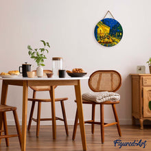 Cargar imagen en el visor de la galería, Pintar por Números en Disco de Madera - Pinturas De Van Gogh - Café