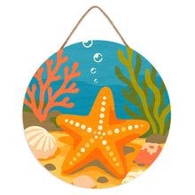 Cargar imagen en el visor de la galería, Pintar por Números en Disco de Madera - Estrella de mar